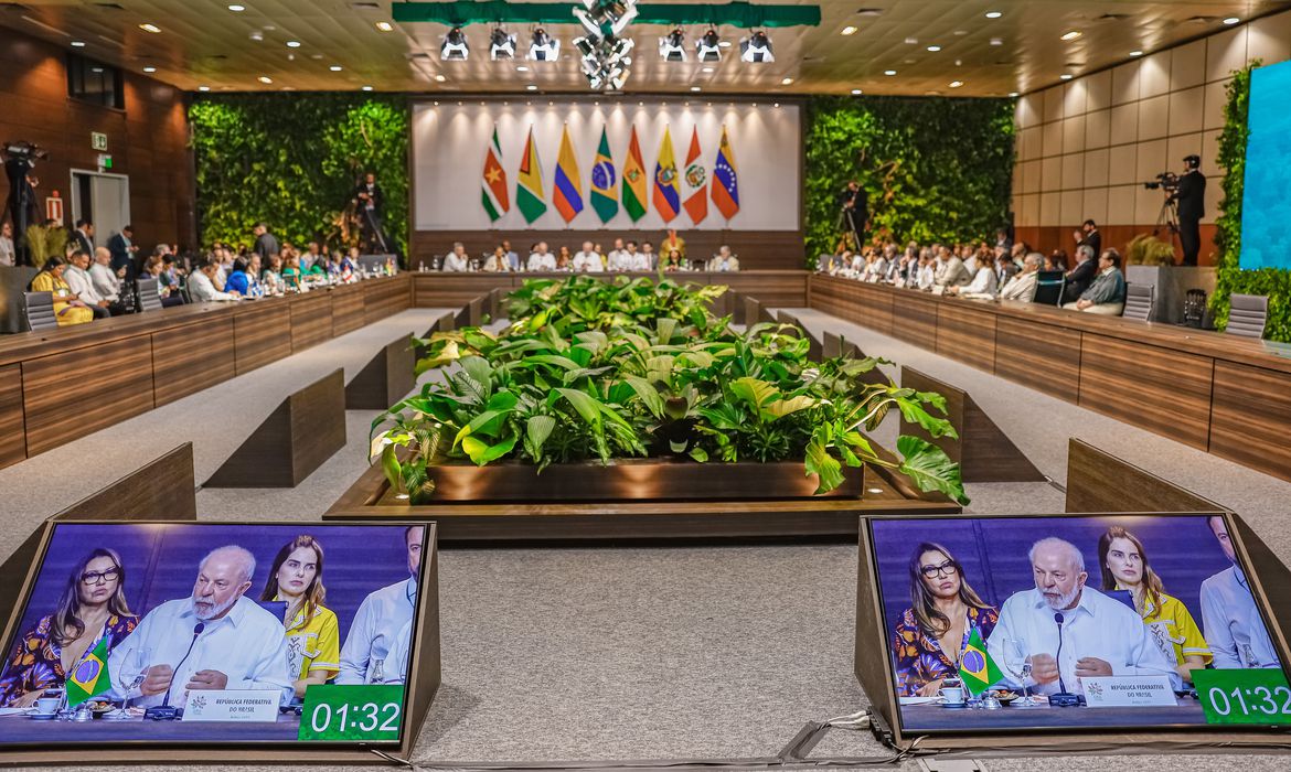 Belém (PA), 08.08.2023 - Presidente Lula participa da reunião dos Chefes de Estado e de Governo dos países signatários do Tratado de Cooperação Amazônica (TCA), em Belém (PA). Foto: Ricardo Stuckert/PR




 

Foto: Ricardo Stuckert/PR