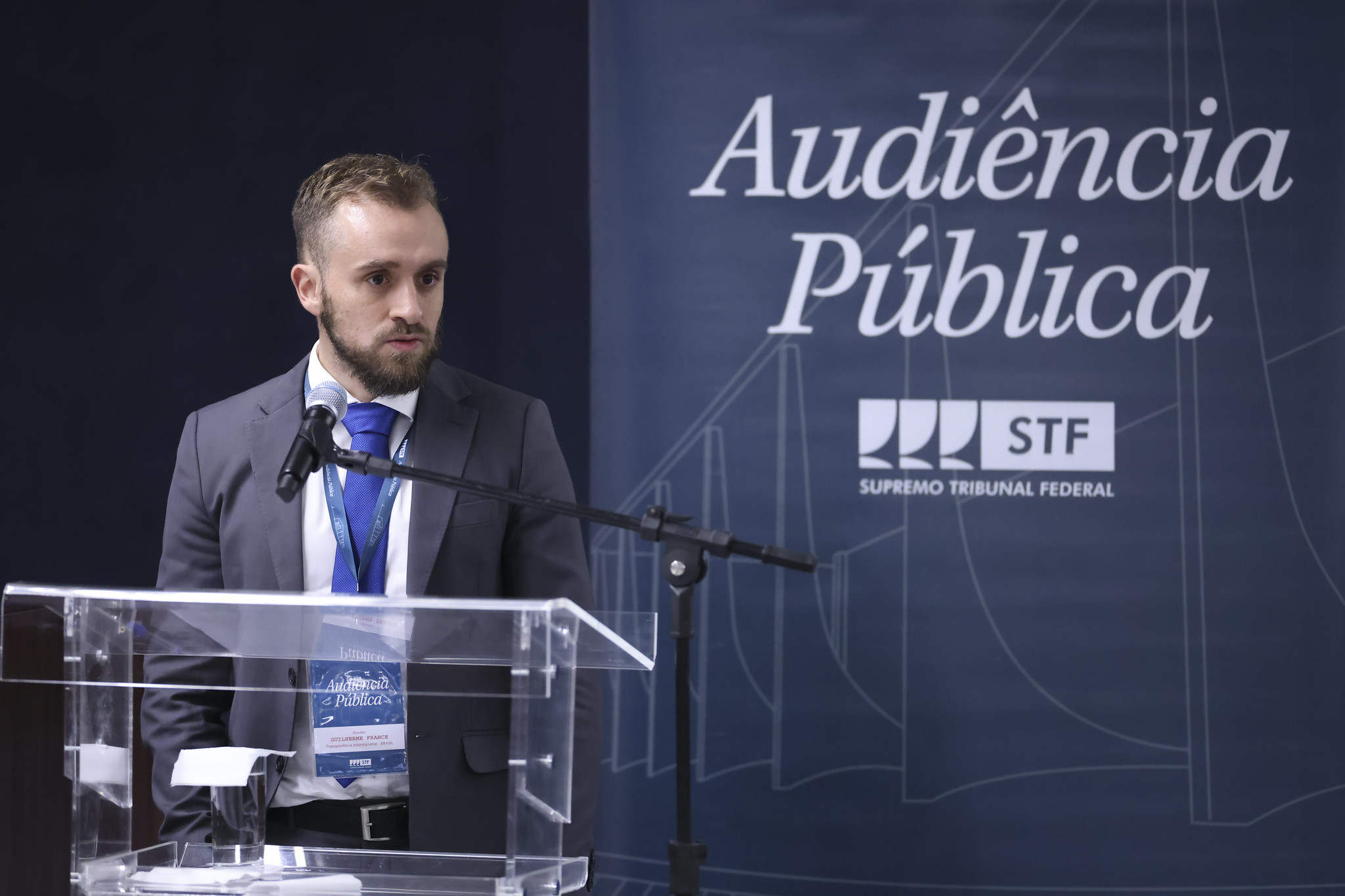 Guilherme France fala do stand montado para intervenções externas no STF