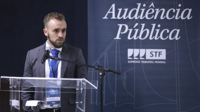 Guilherme France fala do stand montado para intervenções externas no STF