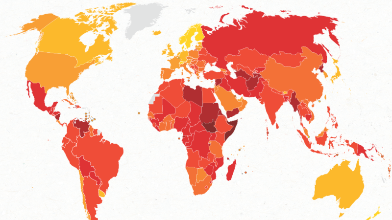 Índice de Percepção da Corrupção 2025: Brasil alcançou apenas 35 pontos e ficou em 107ª posição entre os 182 países avaliados